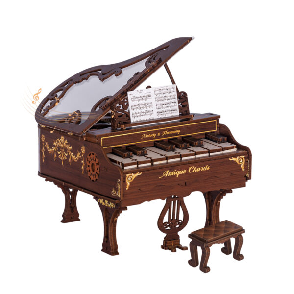 Rhapsody DIY Piano 3D Wooden Puzzle Music Box Kit